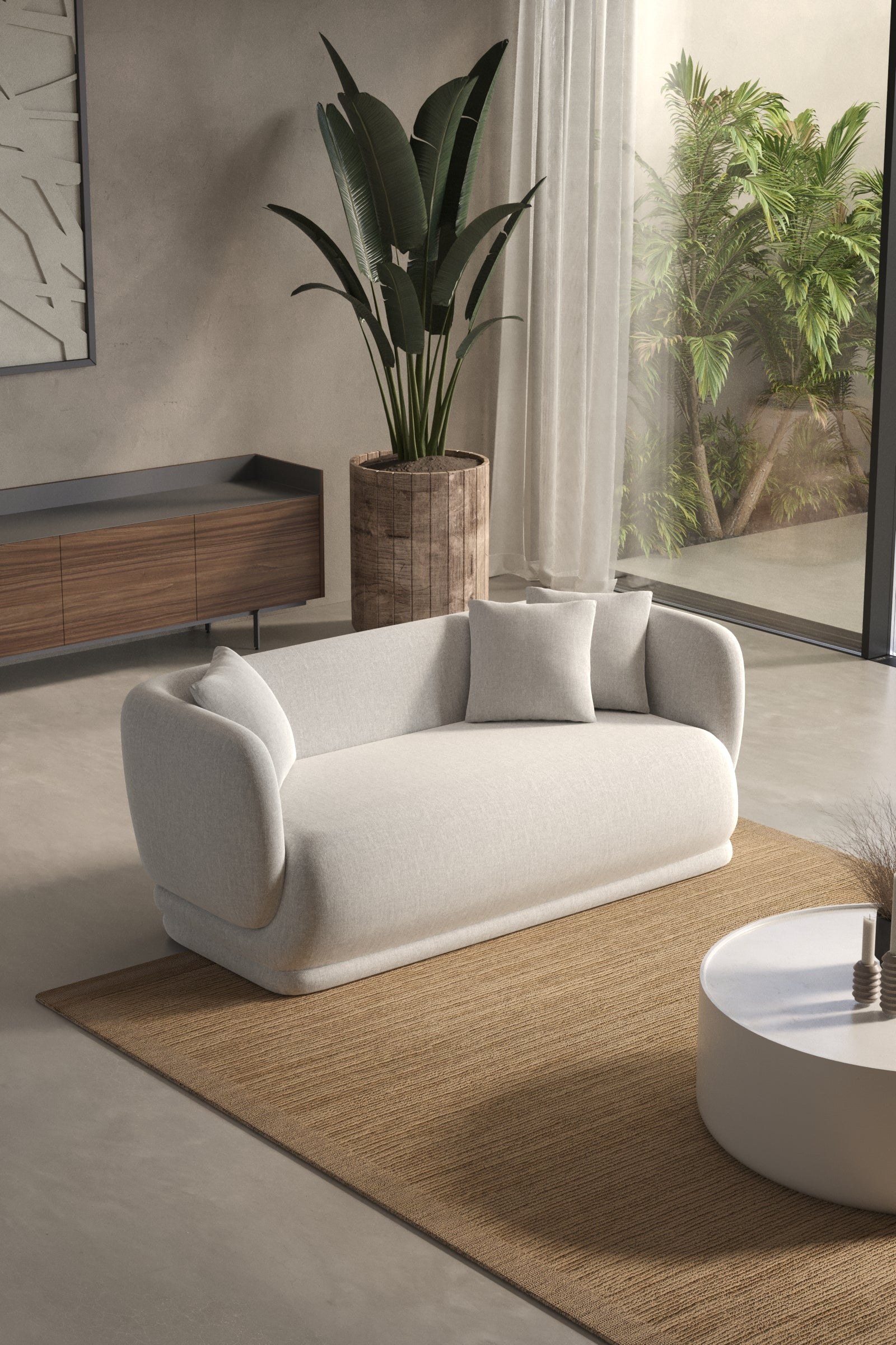 Mykonos Frost Line Sofa 2 Seater