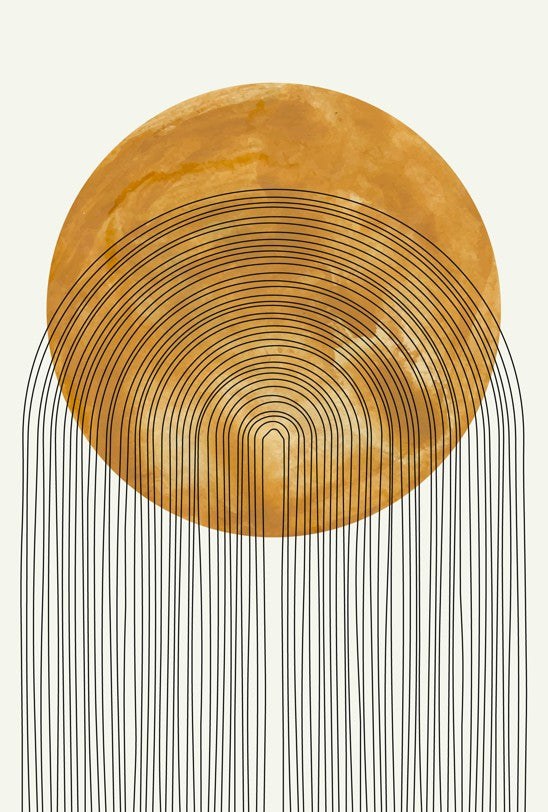 Eclipse Drip Minimalist Wall Art - Image 2