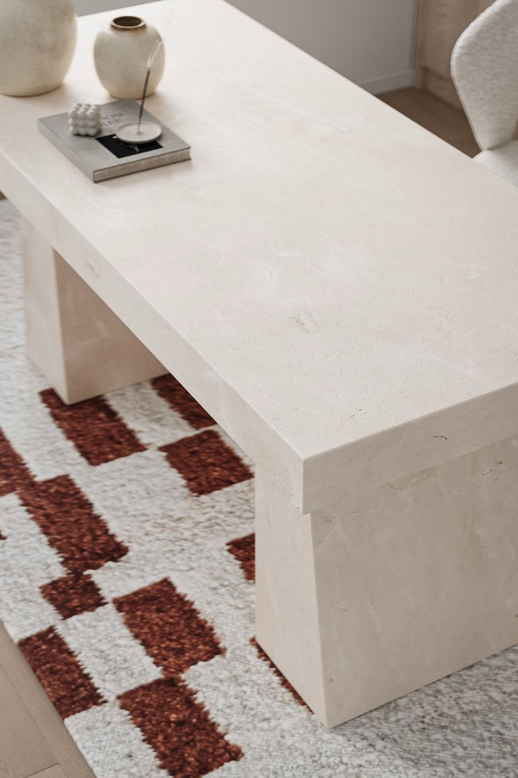 Olga Crema Marble Desk - Image 2