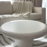 Velia Off White Microconcrete Coffee Table