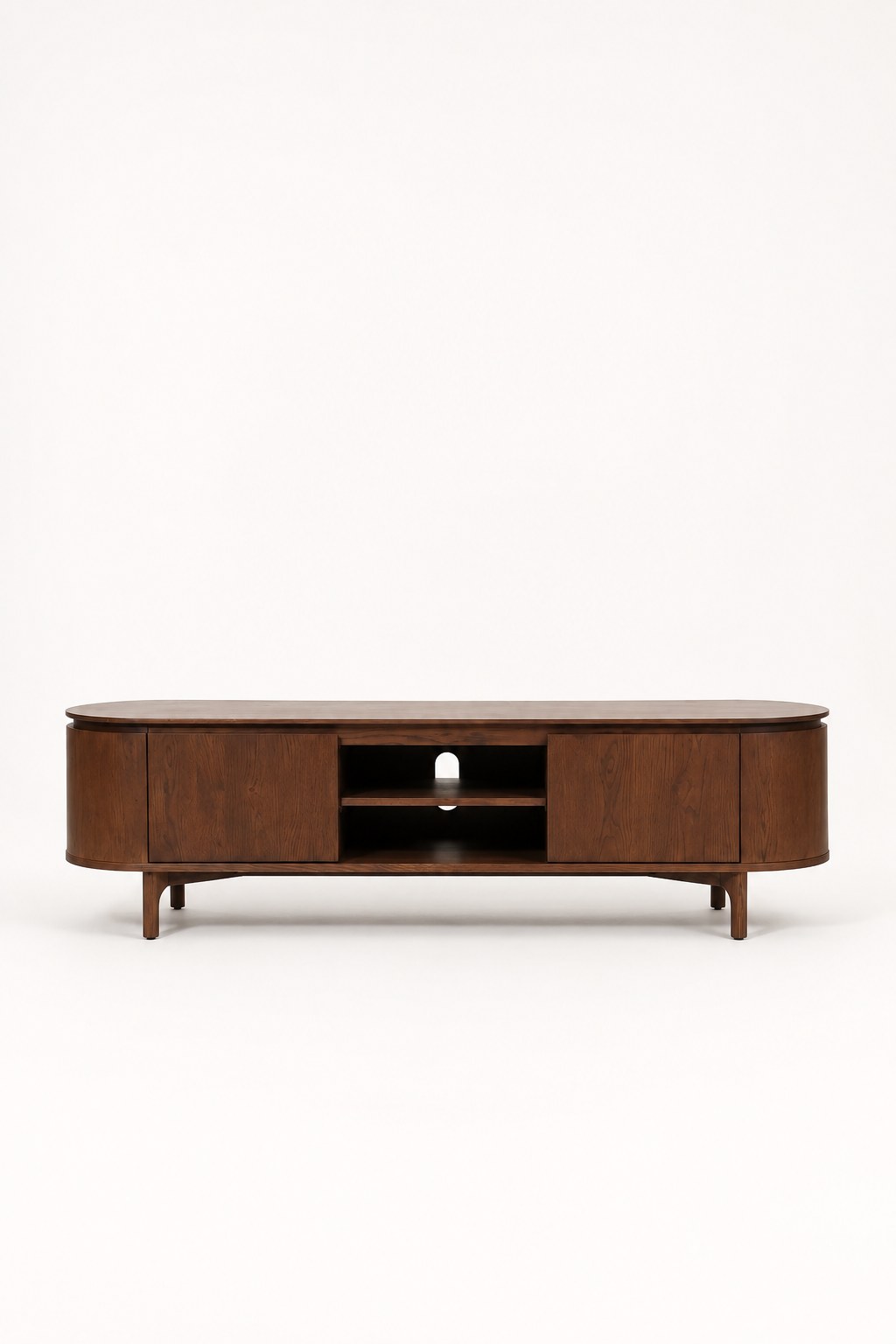 Orbique Dark Wooden TV Unit