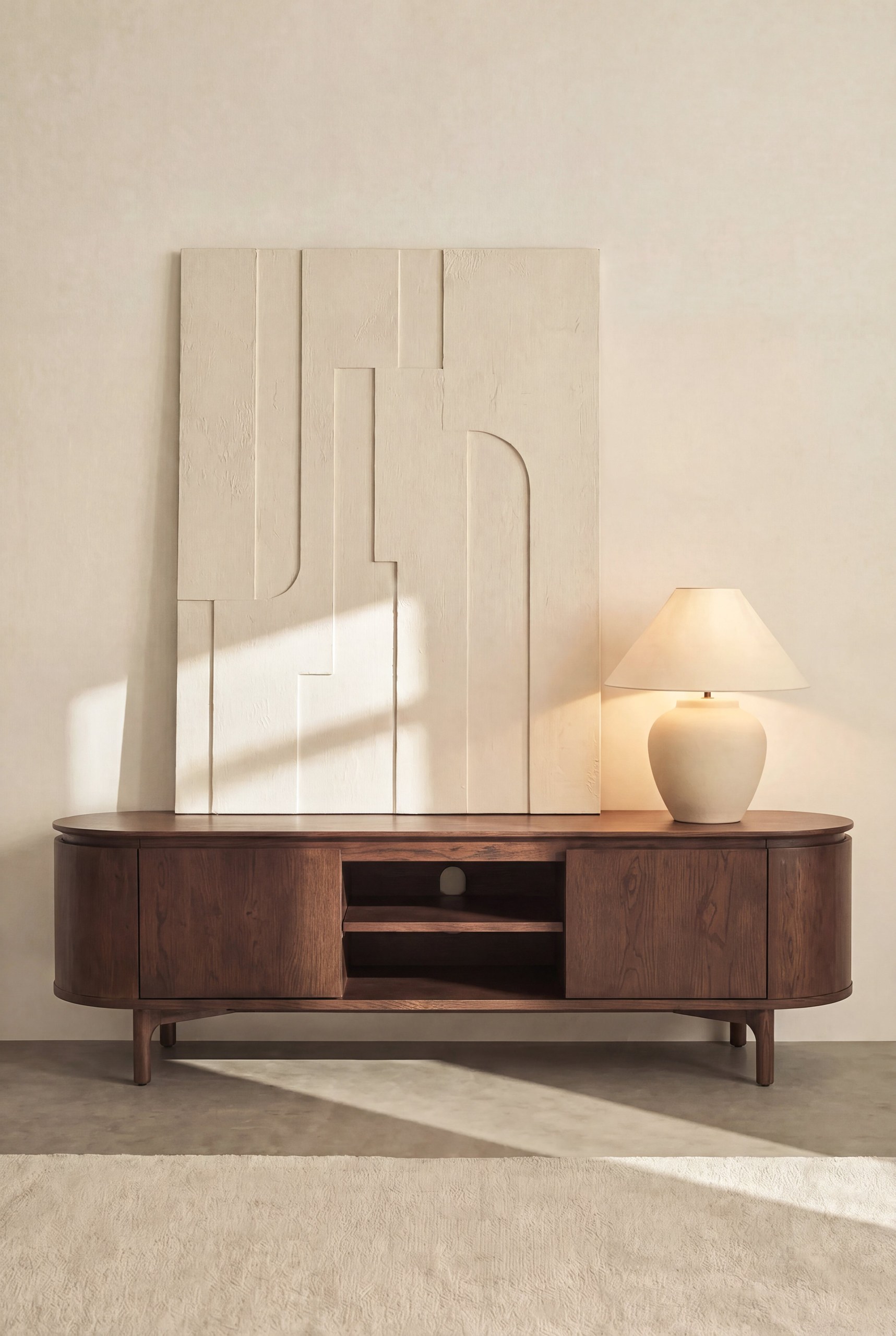 Orbique Dark Wooden TV Unit - Image 2