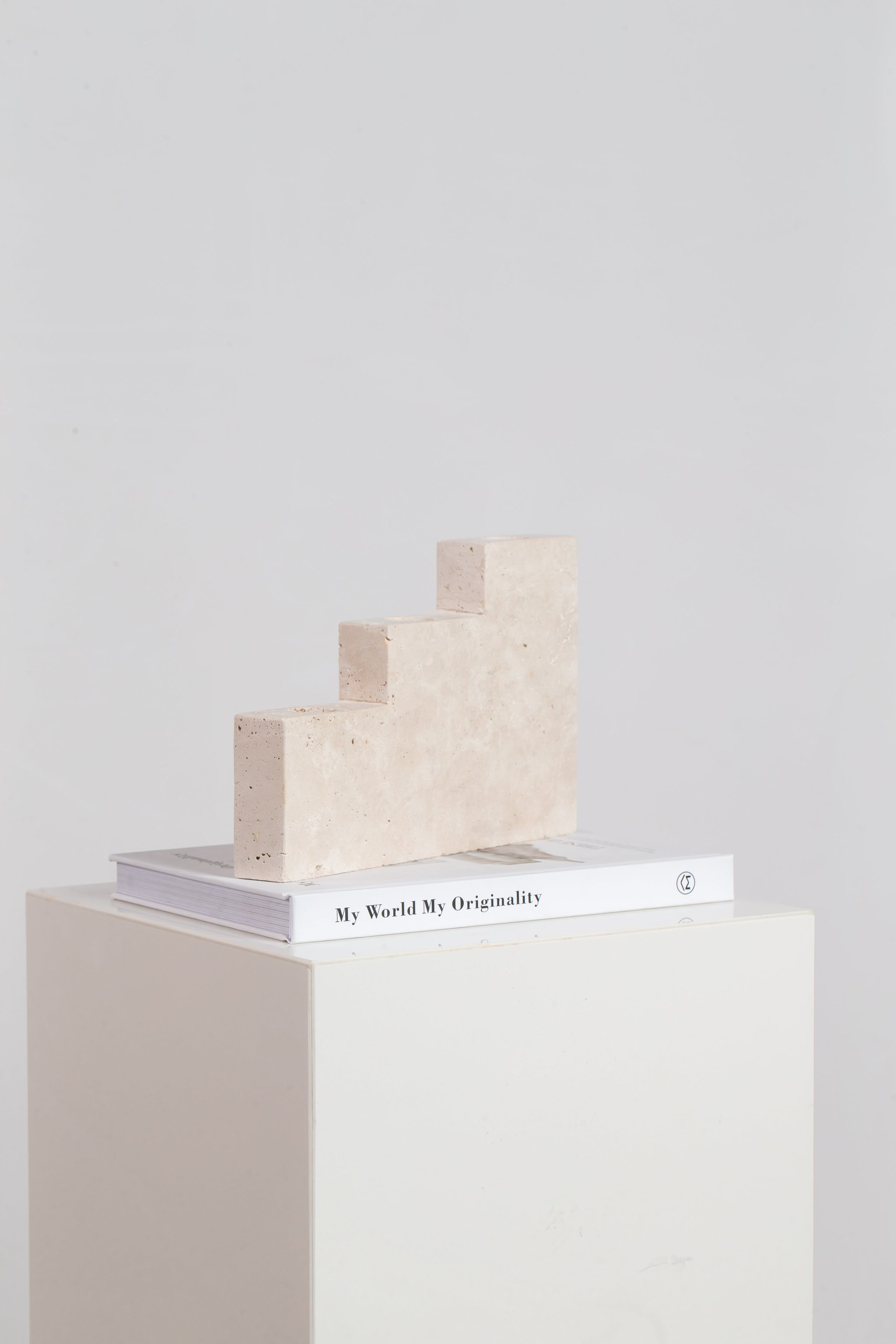 Beige Travertine Candleholders - Image 13
