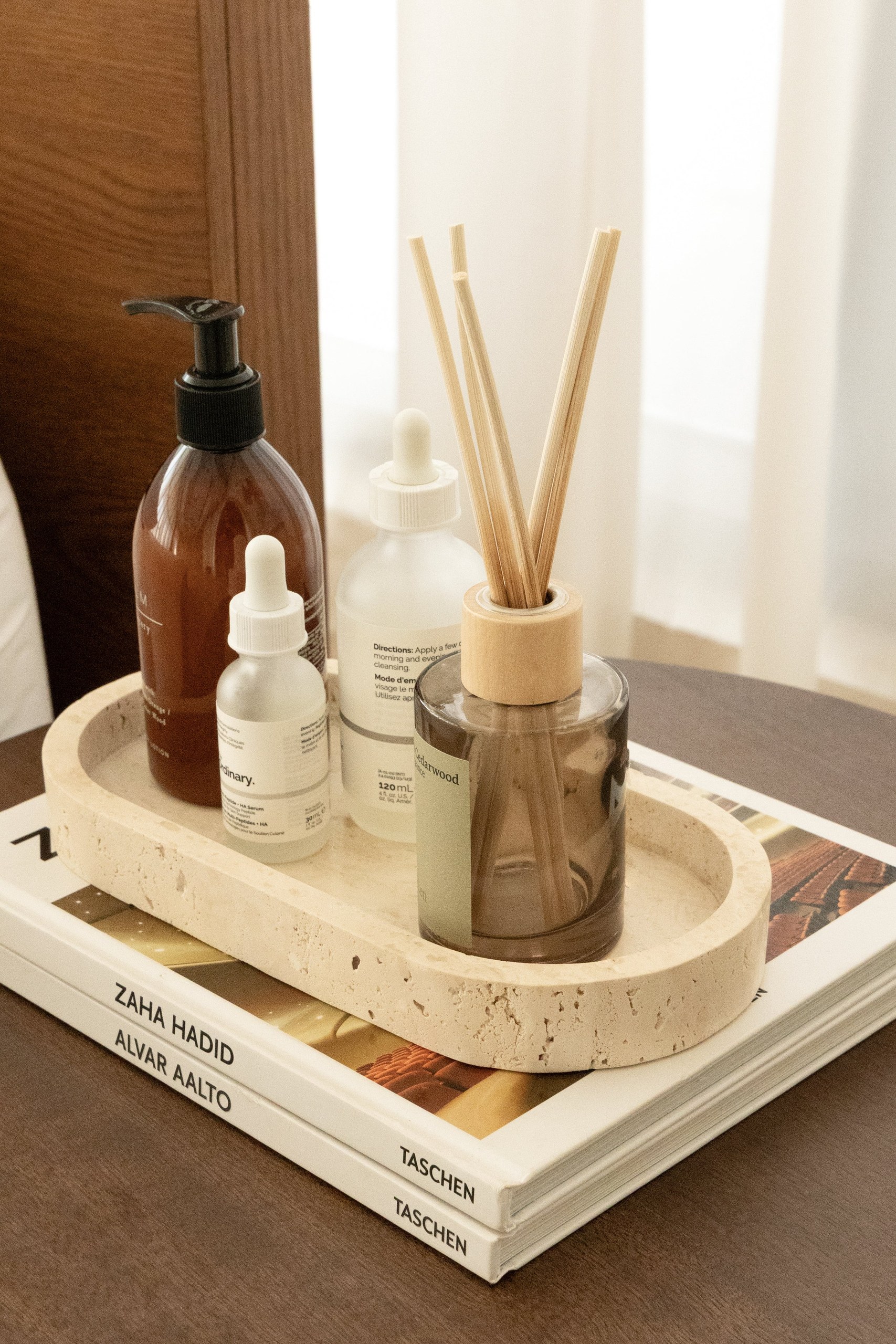 Beige Travertine Oval Tray - Image 3