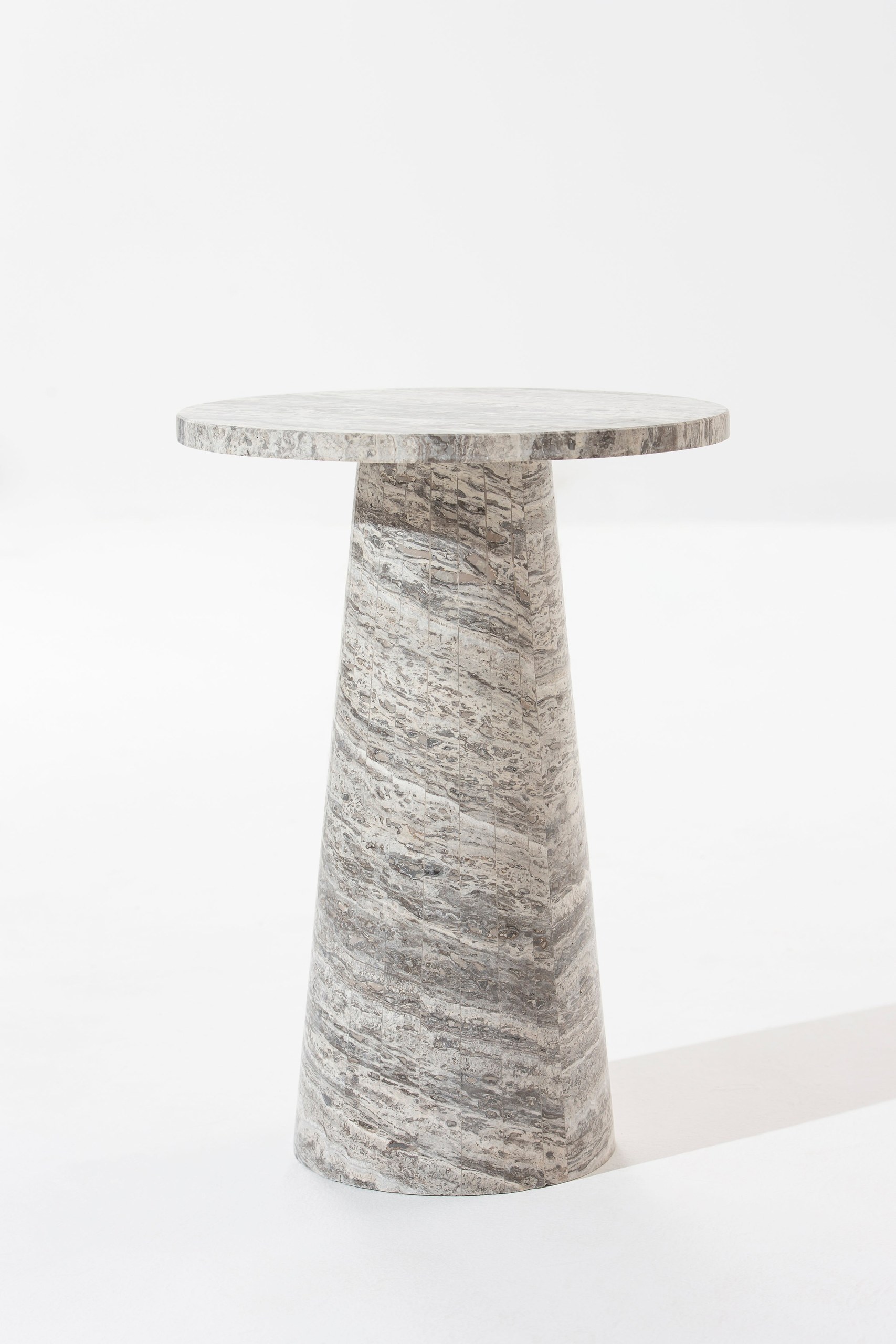 Rayne Grey Travertine Side Table - Image 4