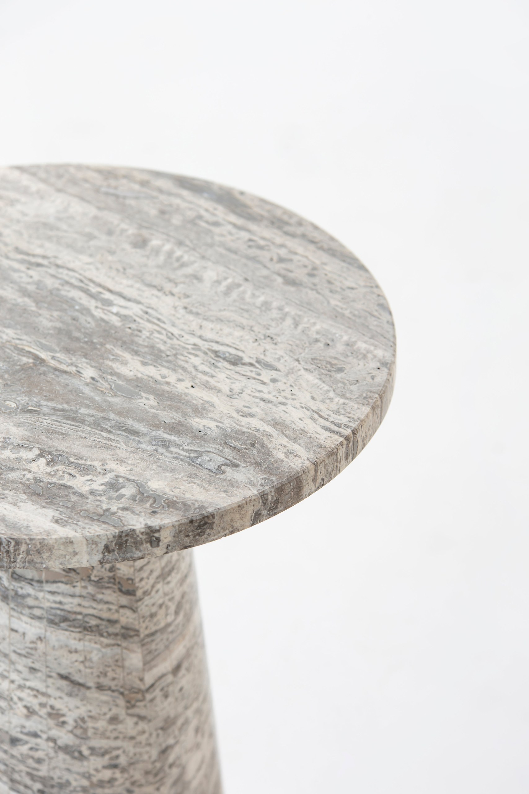 Rayne Grey Travertine Side Table - Image 8