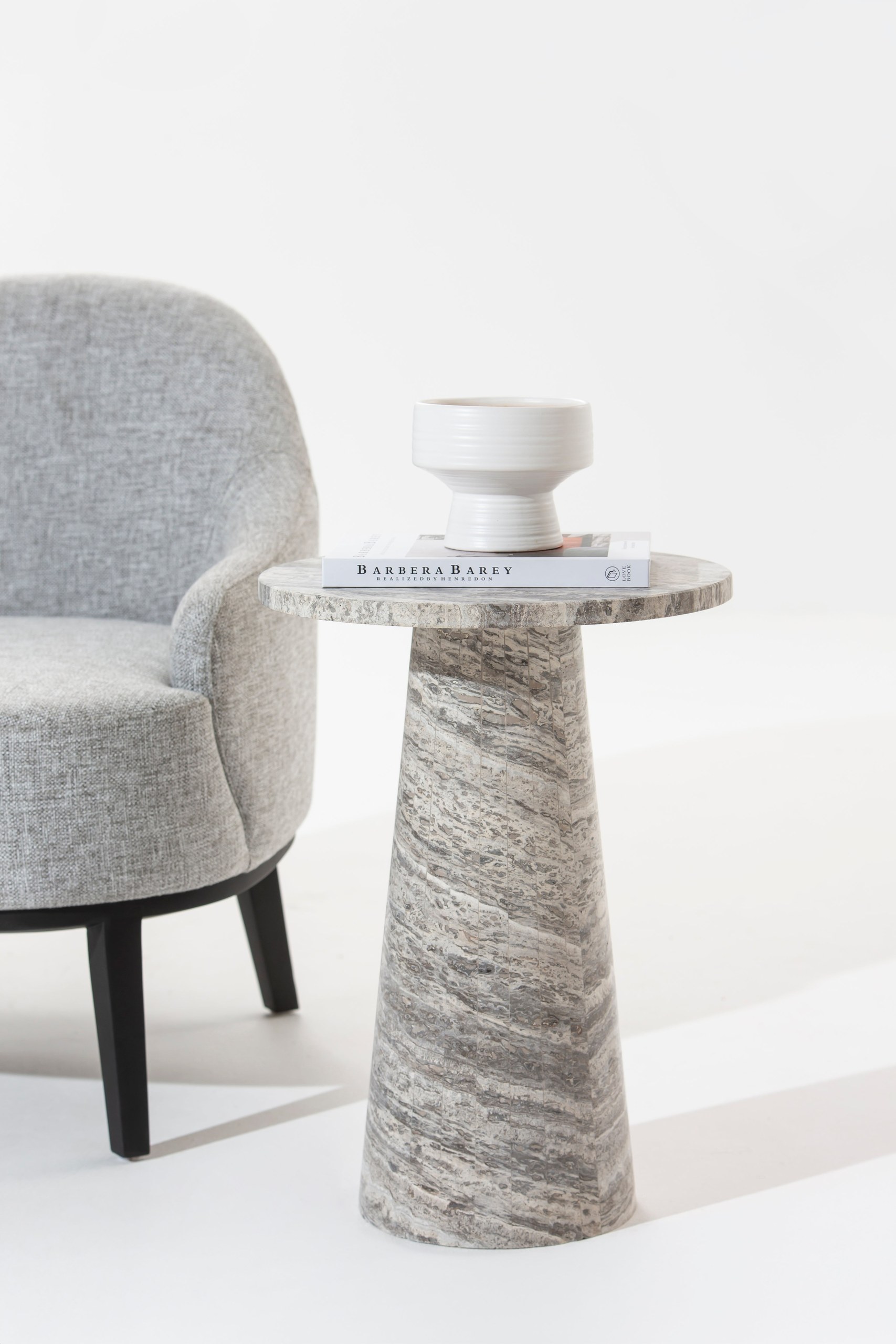 Rayne Grey Travertine Side Table - Image 10