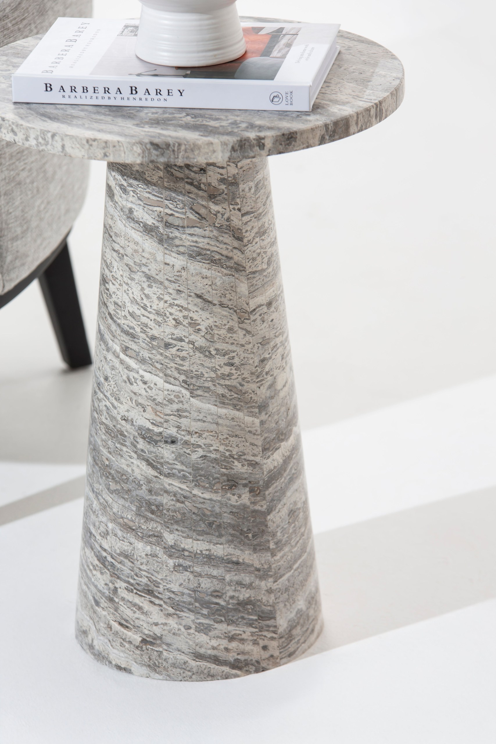 Rayne Grey Travertine Side Table - Image 11