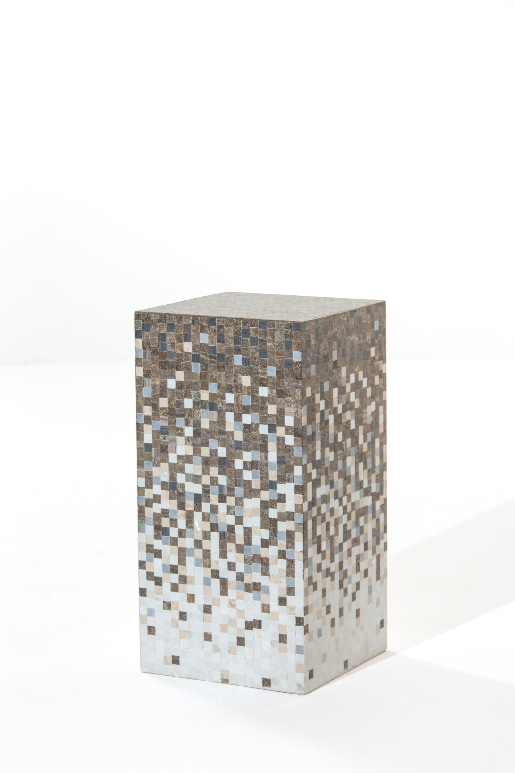 Zelda Earthy Marble Mosaic Plinth - Image 4