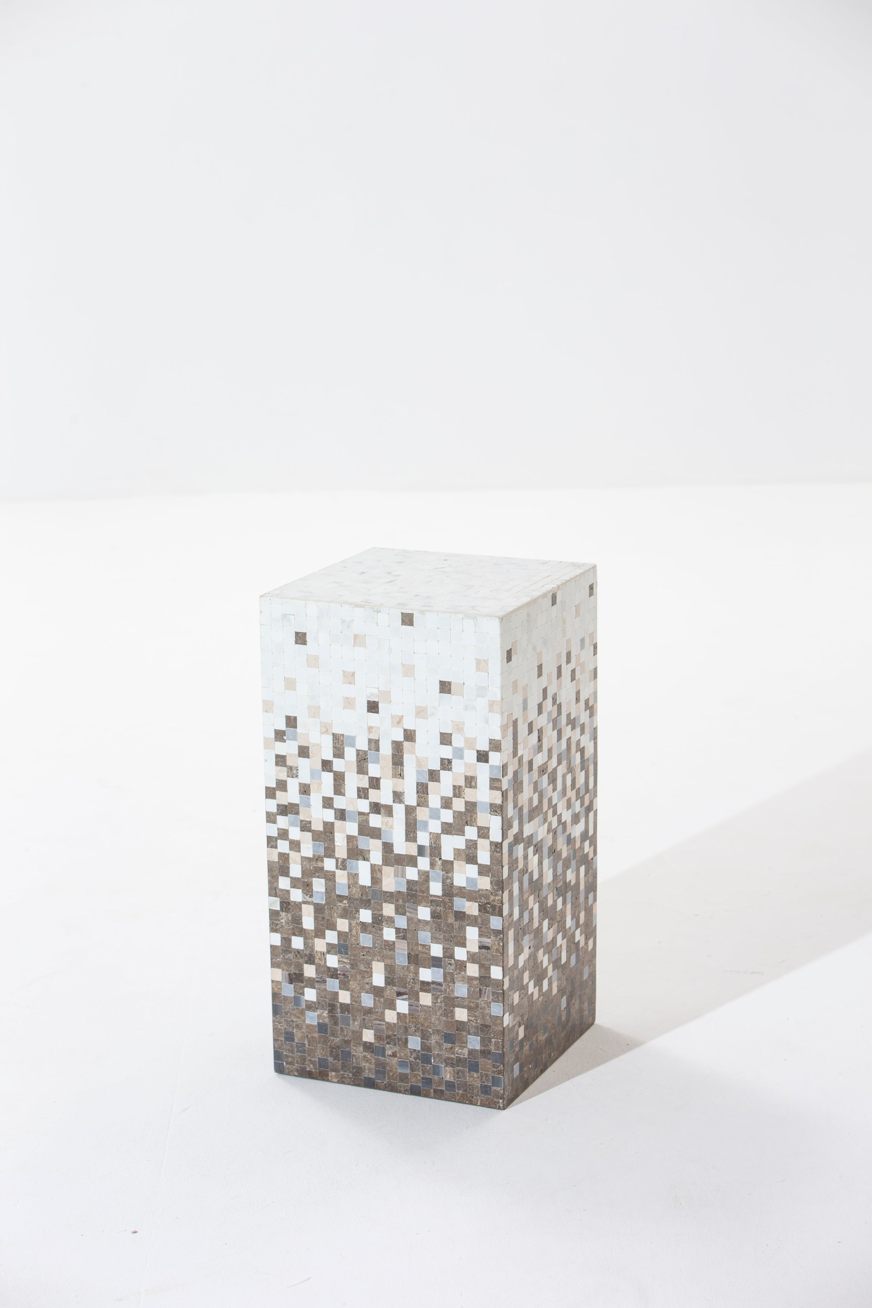 Zelda Earthy Marble Mosaic Plinth - Image 6