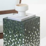 Zelda Green Gradient Marble Mosaic Plinth