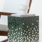 Zelda Green Gradient Marble Mosaic Plinth
