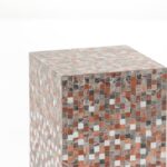 Zelda Copper Gradient Marble Mosaic Plinth