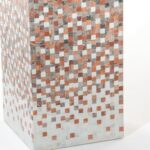 Zelda Copper Gradient Marble Mosaic Plinth