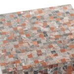 Zelda Copper Gradient Marble Mosaic Plinth