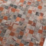 Zelda Copper Gradient Marble Mosaic Plinth
