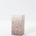 Zelda Copper Gradient Marble Mosaic Plinth