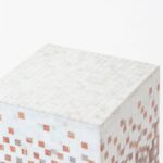 Zelda Copper Gradient Marble Mosaic Plinth