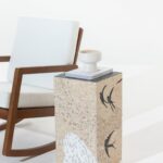 Zelda Nature Inspired Marble Mosaic Plinth