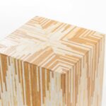 Zelda Linear Abstract Marble Mosaic Plinth
