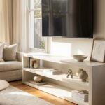 Nysa Off White Speckled Microconcrete TV Unit