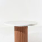 Aether Off White Microconcrete Top Dining Table