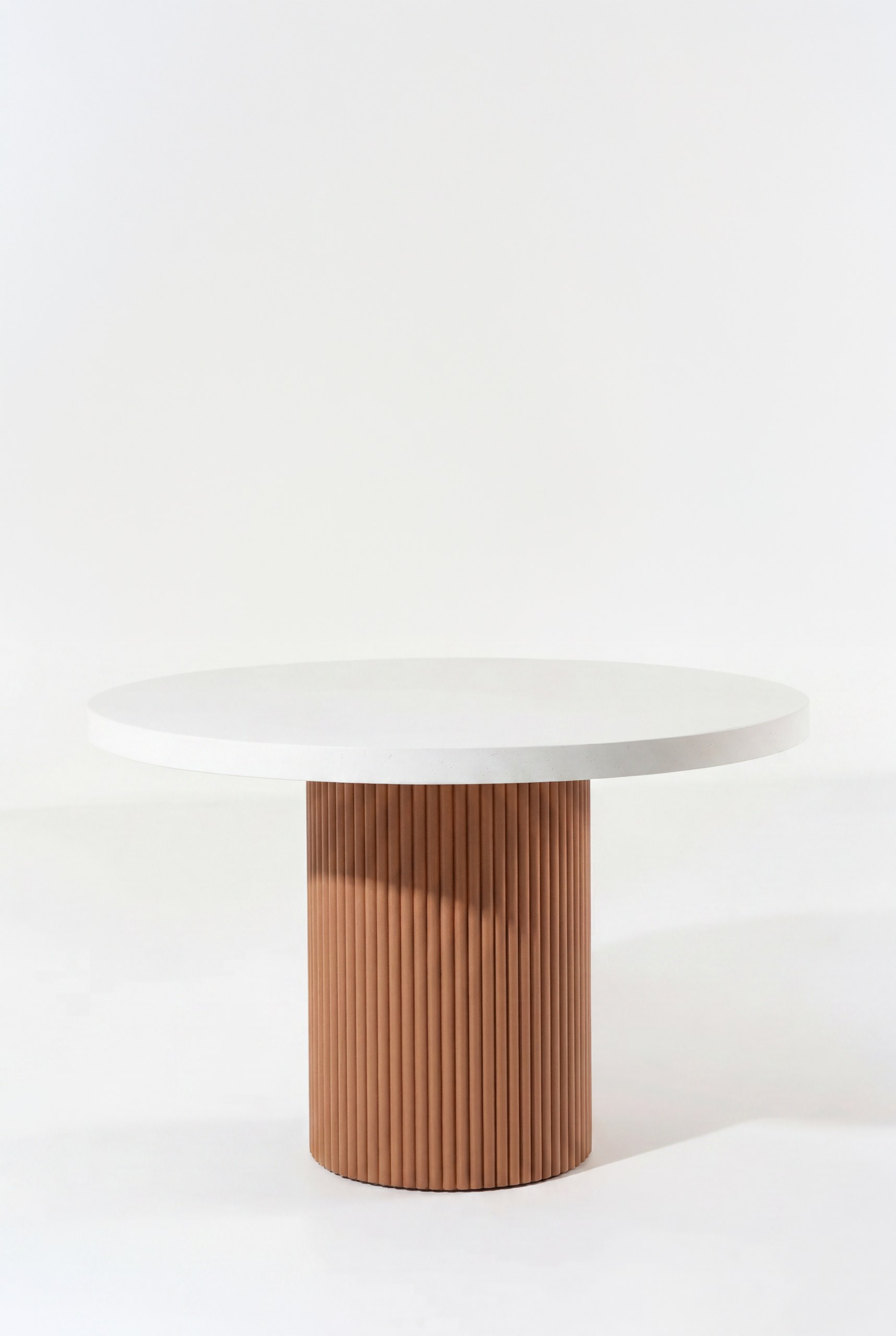 Aether Off White Microconcrete Top Dining Table