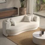 Aella Off White Bouclé 2 Seater Sofa
