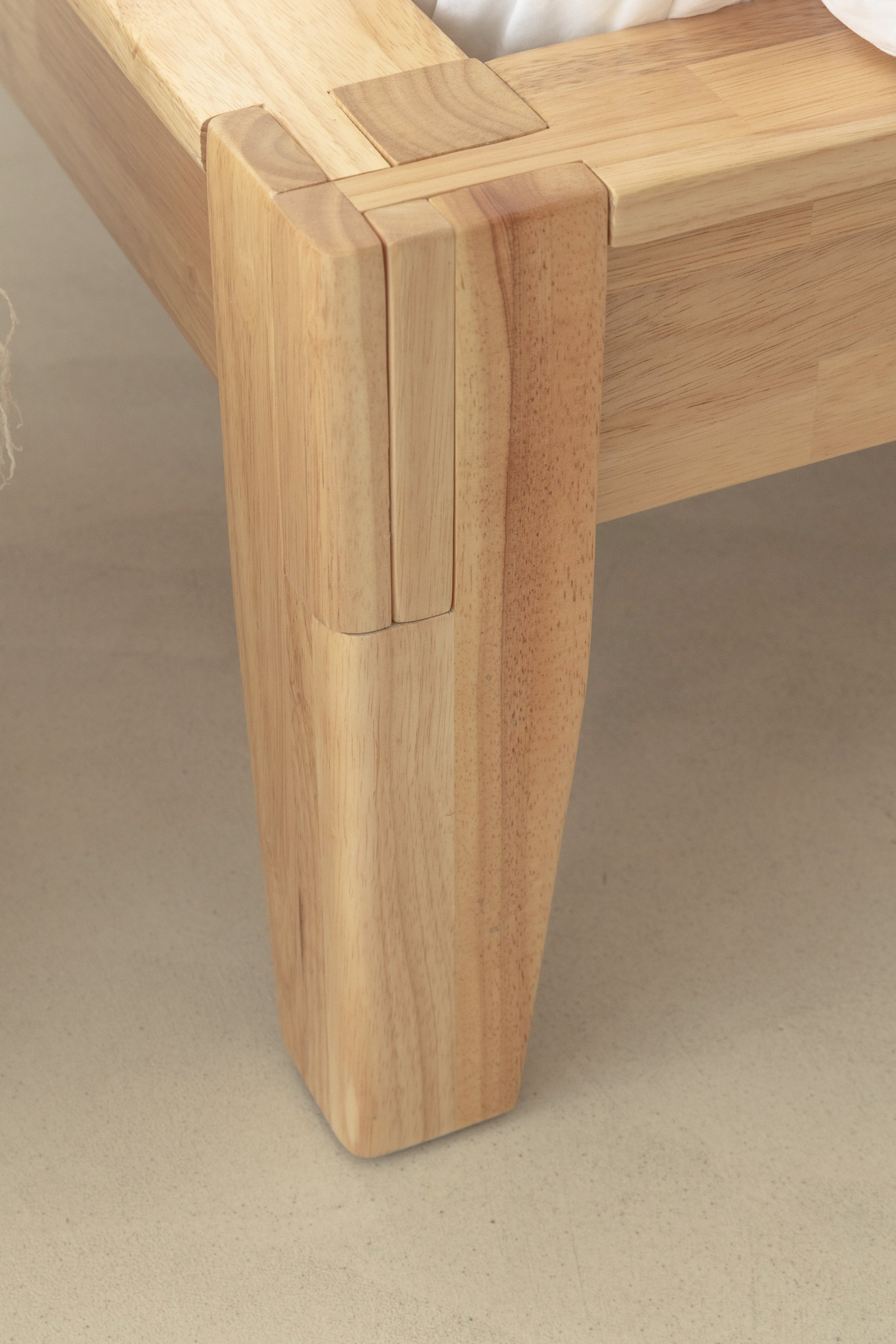 Karen Japanese Joinery Arch Light Brown Wooden Bed - Image 2