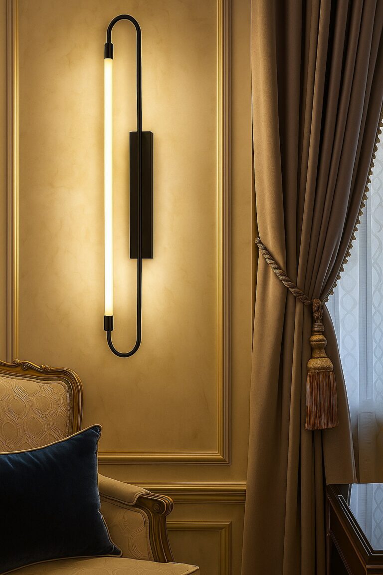 Flusso Black Wall Light
