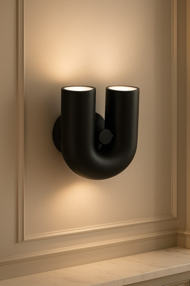 Doppio Black Wall Light