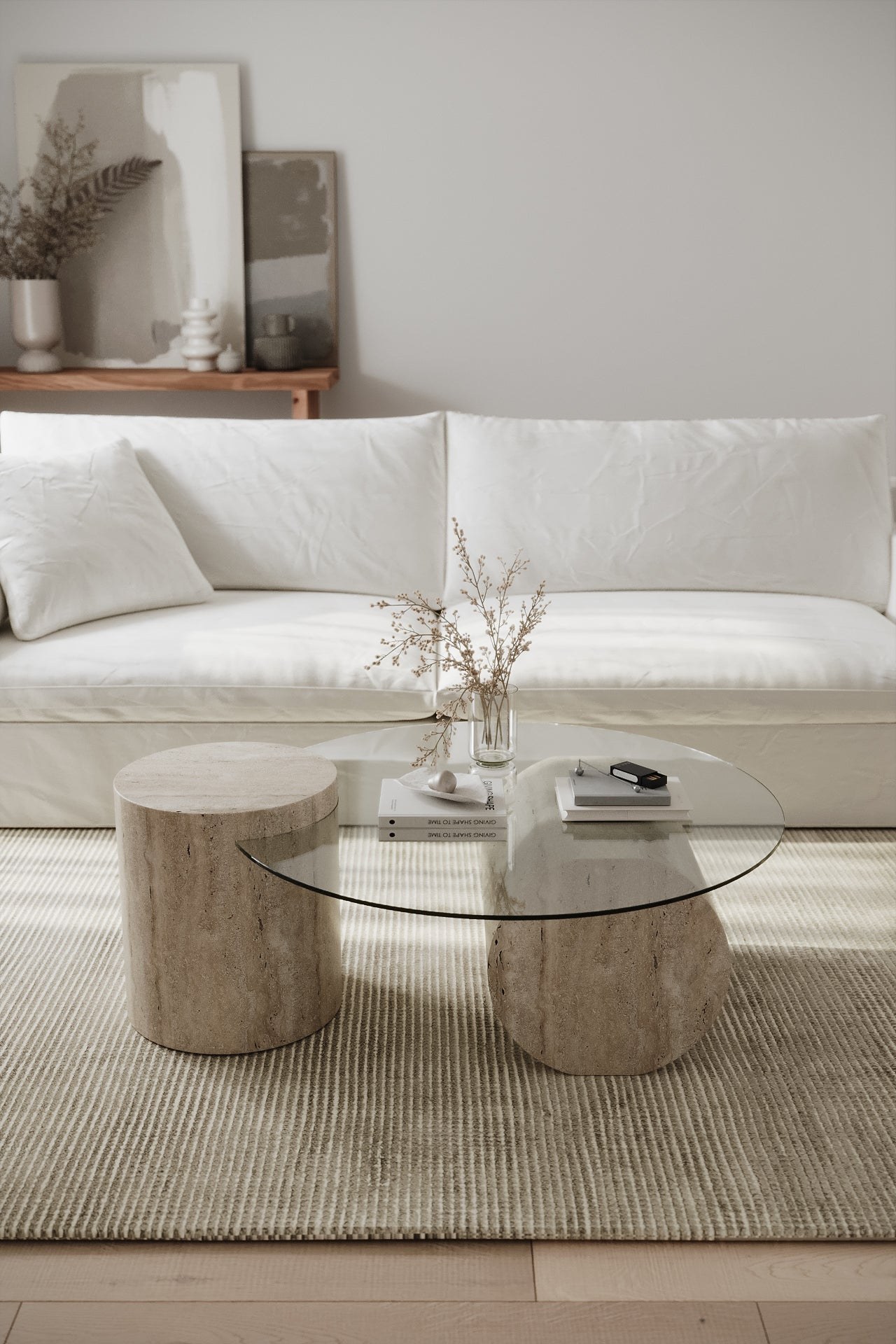 Asteri Travertine Coffee Table