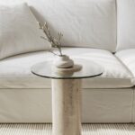 Asteri Travertine Side Table