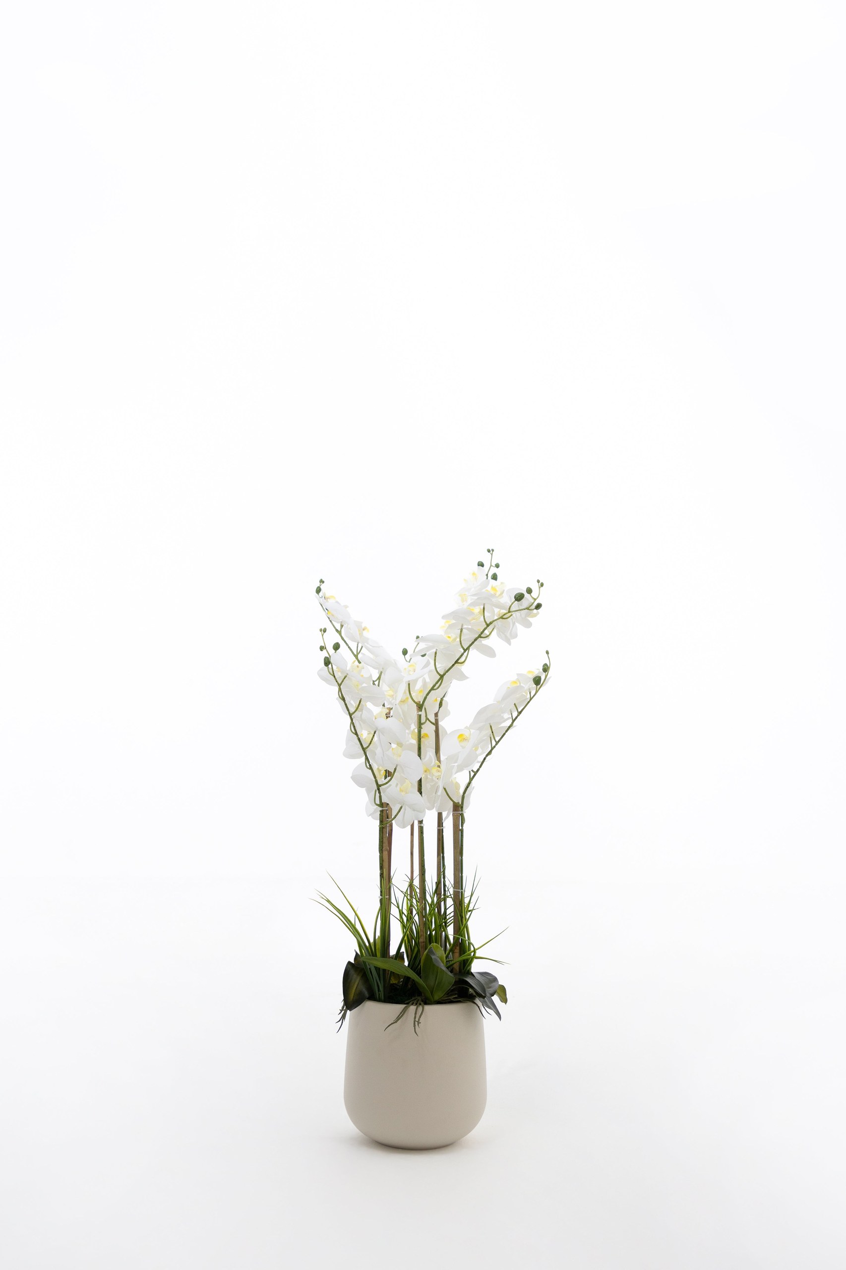 Artificial White Orchids (100CM) - Image 2