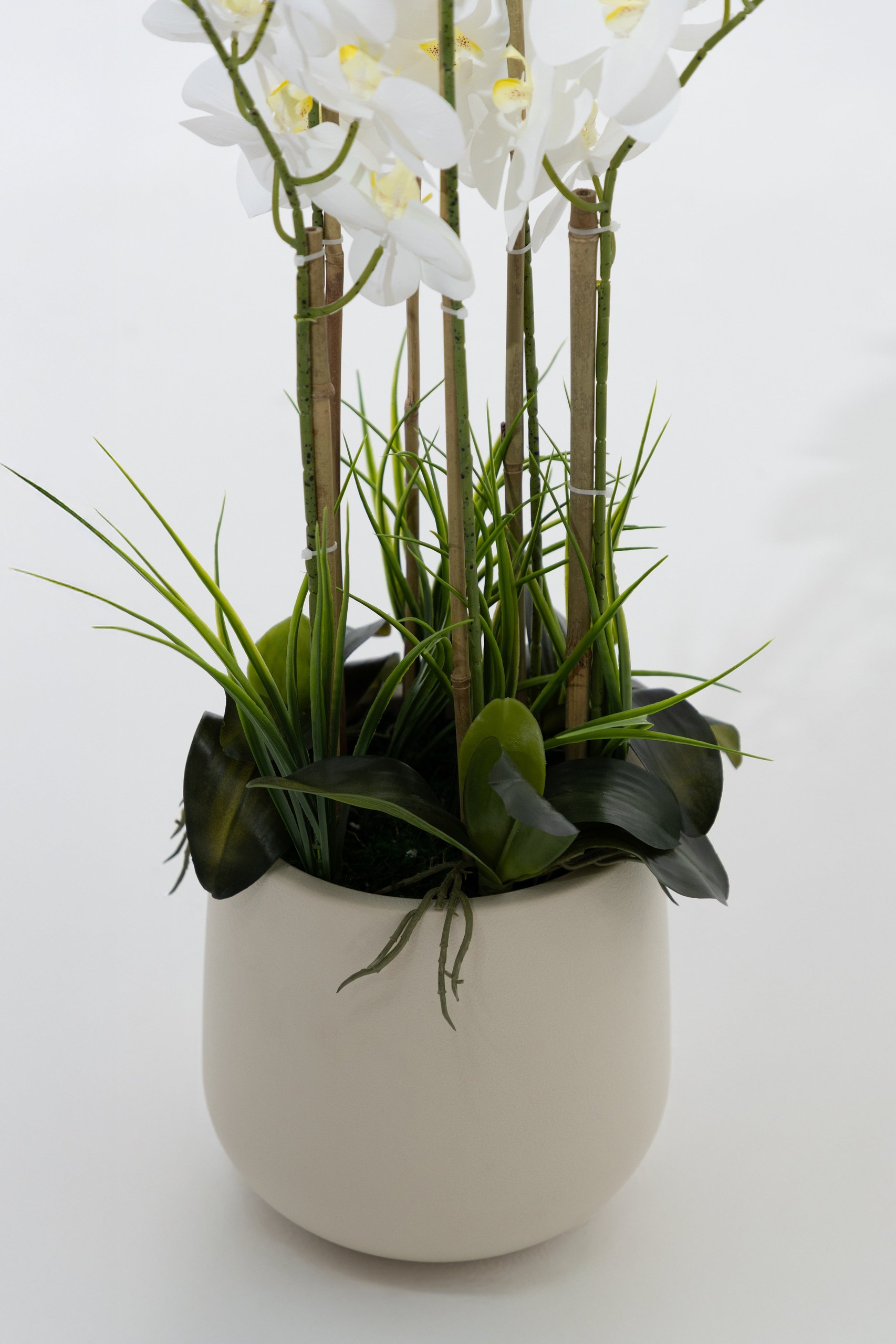 Artificial White Orchids (100CM) - Image 3