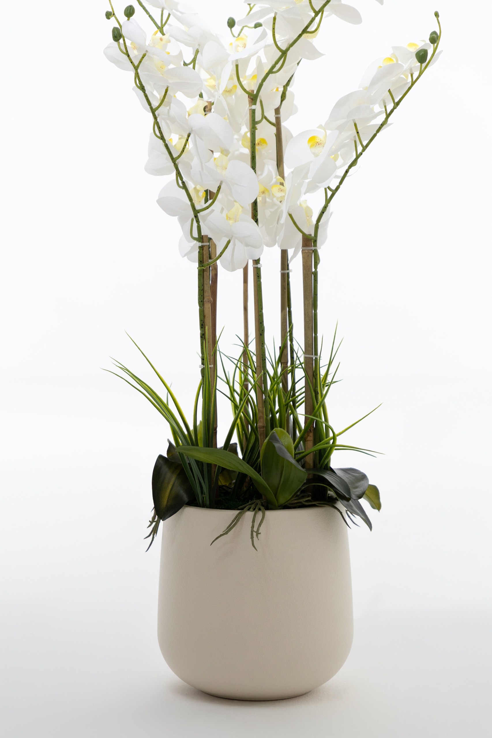 Artificial White Orchids (100CM) - Image 5
