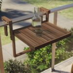 Lyon Espresso Folding Outdoor Balcony Table
