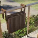 Lyon Espresso Folding Outdoor Balcony Table