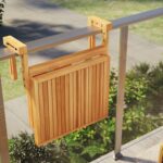 Lyon Golden Teak Folding Outdoor Balcony Table