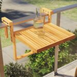 Lyon Golden Teak Folding Outdoor Balcony Table