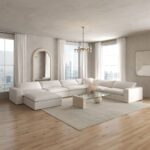 Orvella Off White Modular L-Shape Sofa With Ottoman