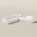 Orvella Off White Modular 4 Seater Sofa with Corner Module