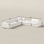 Orvella Off White Modular 4 Seater Sofa with Corner Module