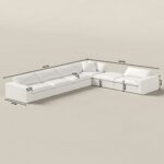 Orvella Off White Modular 5 Seater Sofa with Corner Module