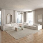 Orvella Off White Modular 5 Seater Sofa with Corner Module