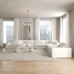 Orvella Off White Modular 5 Seater Sofa with Corner Module