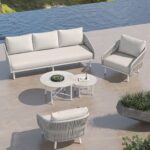 Serenza Ash White Outdoor Lounge Set