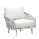 Serenza Ash White Lounge Chair & Table Outdoor Set