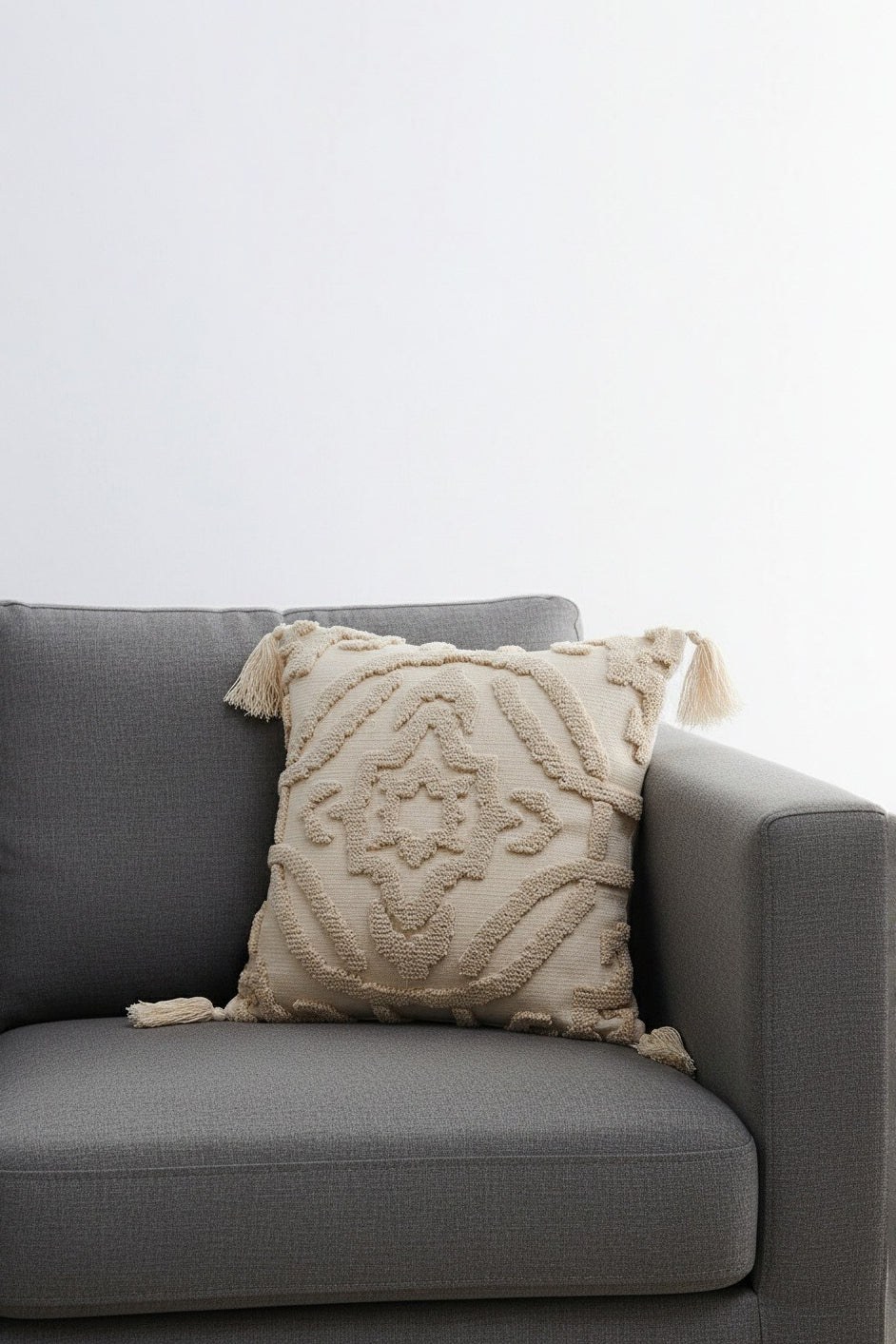 Duna Beige Cushion With Filler