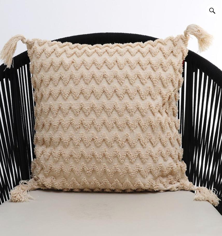 Zaria Beige Cushion With Filler